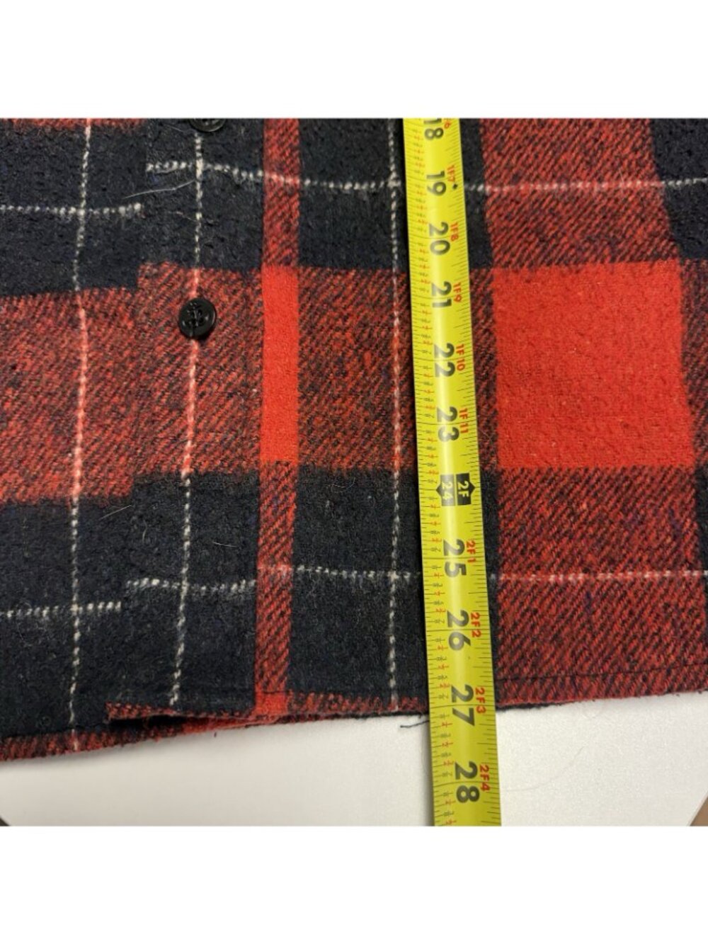 Vintage Lord James Flannel Jacket Mens XL Red Buffalo Plaid - Picture 13 of 14